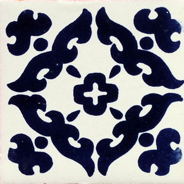 Mexican Ceramic Tile Barroco Azul 1005